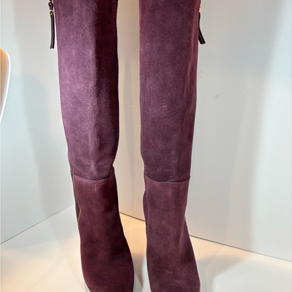 Michael Kors Shoes - Michael Kors Purple Over the Knee Boots Suede